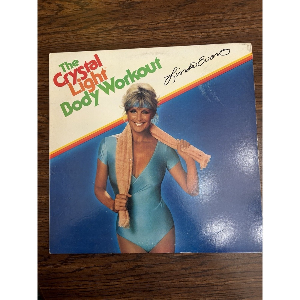 Vintage Crystal Lite Body Workout Linda Evan's 1984 Vinyl LP Record 80s Aerobics